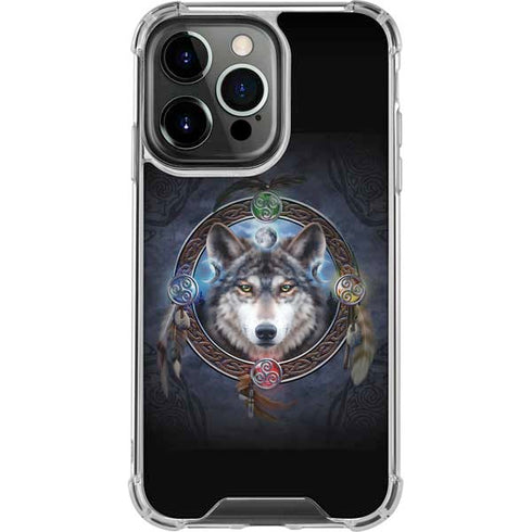 Brigid Ashwood Celtic Wolf Guide iPhone 14 Pro Clear Case